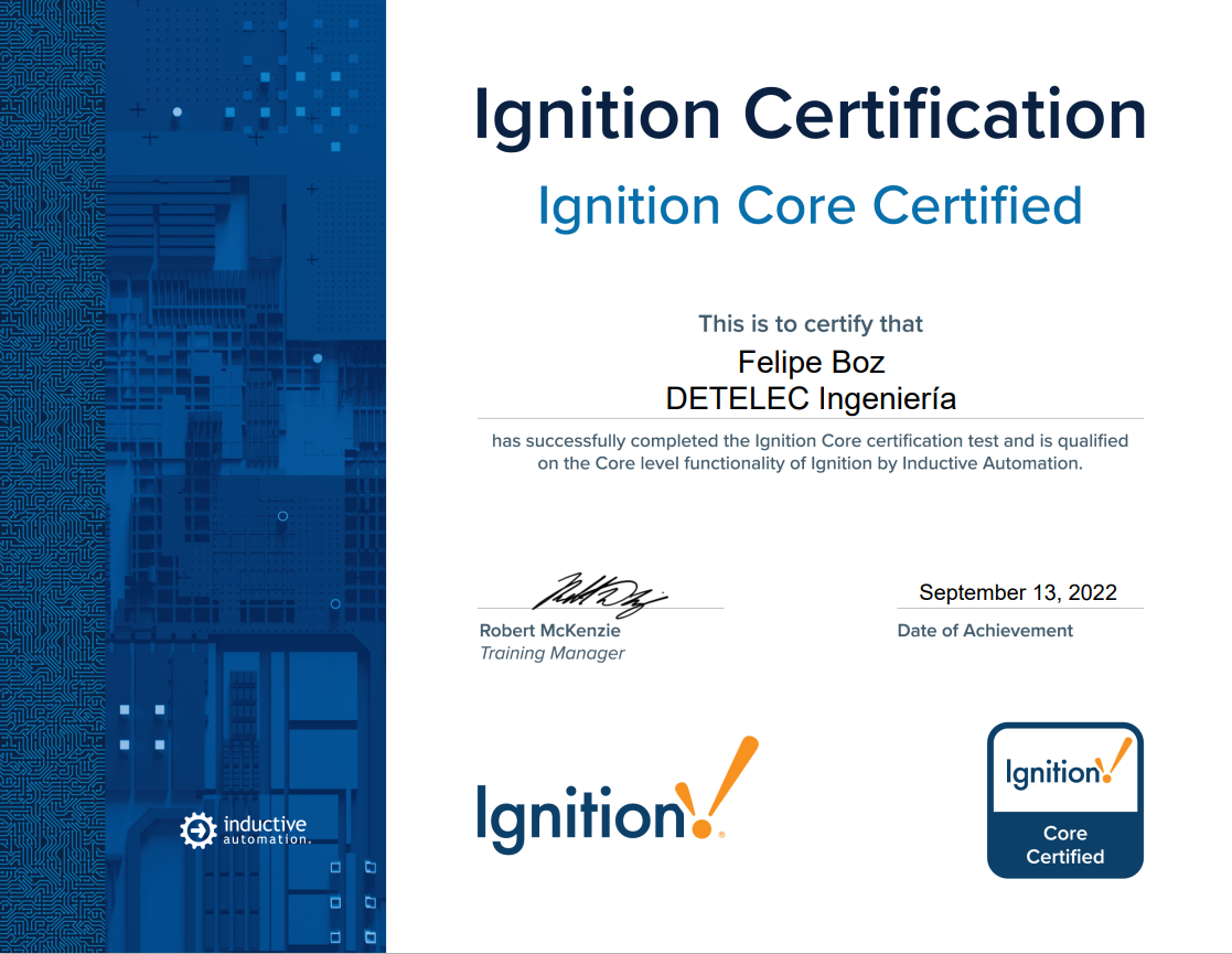 Certificado de Ignition